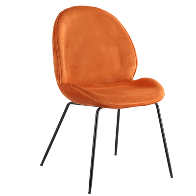 Elegant สีส้มเก้าอี้ Gubi Beetle / Home เก้าอี้รับประทานอาหารผ้า