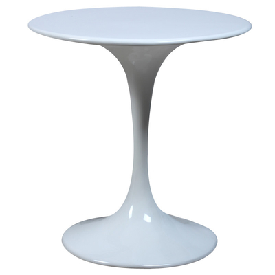 โต๊ะกาแฟแก้วร่วมสมัยไฟเบอร์กลาสแบบเต็มตาราง Classic Round Tulip